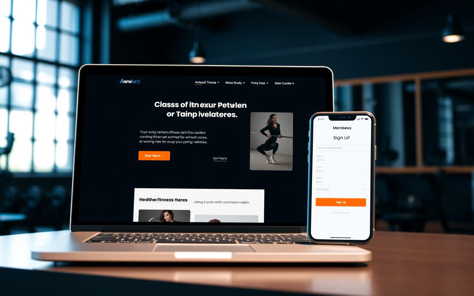 Fitness Studio Landing Page - Website case study by RapidCode